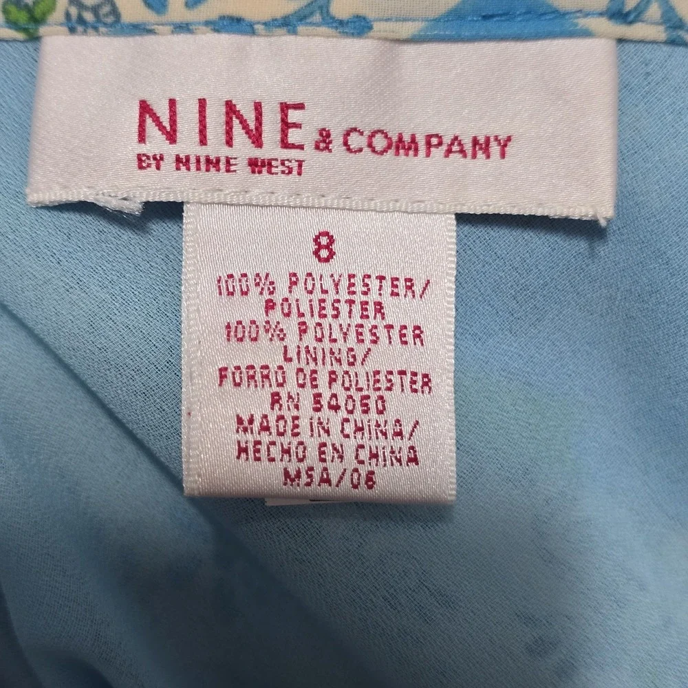 Y2K Fairy NWT Nine & Company Messina Skirt Size 8 Blue‎ Green Asymmetrical
